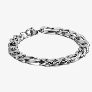 Cuban Figaro Curb Chunky Link Bracelet With Lobster Clasp Gift