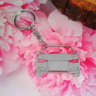 Personalised Car Silver Keychain With Custom Message Gift