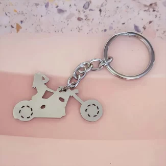 Personalized Bike Keychain Rider Girl Gift