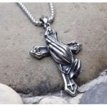 Lord Jesus Prayer Hands Christian Necklace Gift