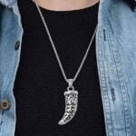 Biker Wolf Teeth Necklace Gift