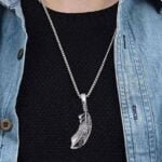 Biker Feather Men's Necklace Gift