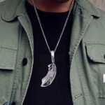 Biker Feather Men's Necklace Gift