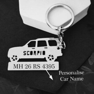 Customised Scorpio Car Keychain Gift