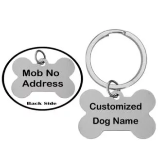 Customized Pet ID Tag Personalized Black Engraved Message Collar Tag Gift
