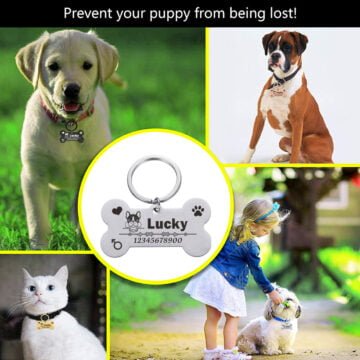 Customized Pet ID Tag Personalized Engraved Message Collar Tag