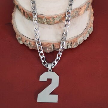 Jersey Number 0-9 Necklace Personalized Stainless Steel Inspiration Initial Pendant Jewelry Sports Fan Gift