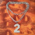 Jersey Number 0-9 Necklace Personalized Stainless Steel Inspiration Initial Pendant Jewelry for Sports Fan Gift