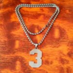 Jersey Number 0-9 Necklace Personalized Stainless Steel Inspiration Initial Pendant Jewelry for Sports Fan Gift 3