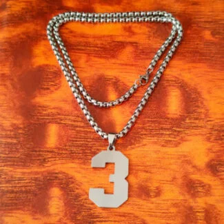 Jersey Number 0-9 Necklace Personalized Stainless Steel Inspiration Initial Pendant Jewelry for Sports Fan Gift 3