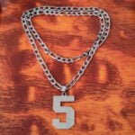 Jersey Number 0-9 Necklace Personalized Stainless Steel Inspiration Initial Pendant Jewelry for Sports Fan Gift 5
