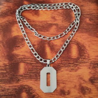 Jersey Number 0-9 Necklace Personalized Stainless Steel Inspiration Pendant Jewelry for Sports Fan Gift 0