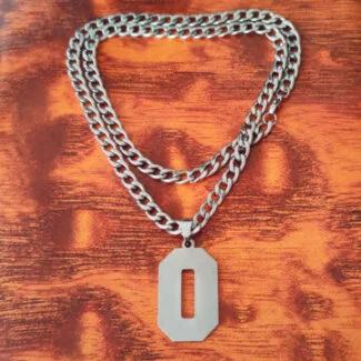 Jersey Number 0-9 Necklace Personalized Stainless Steel Inspiration Pendant Jewelry for Sports Fan Gift 0 link Chain