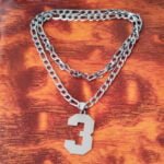 Jersey Number 0-9 Necklace Personalized Stainless Steel Inspiration Pendant Jewelry for Sports Fan Gift