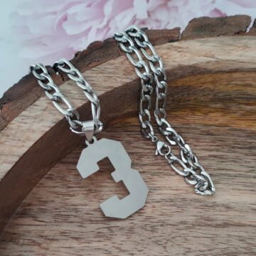 Jersey Number 0-9 Necklace Personalized Stainless Steel Inspiration Pendant Jewelry for Sports Gift