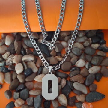 Jersey Number 0-9 Necklace Personalized Stainless Steel Inspiration Pendant Sports Fan Gift 0 link Chain