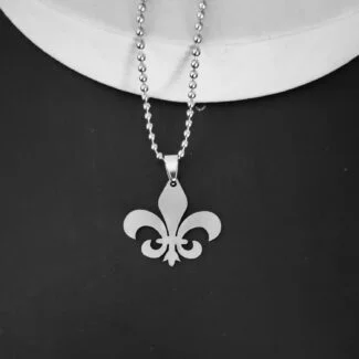 Fleur De Lis Bikers Jewelry Necklace Men's Gift