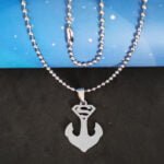 Stylish Anchor Pendant Silver Stainless Steel Necklace Gift