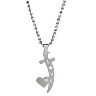 Heart Shape Love Me Sword Necklace