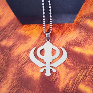 Punjabi Sikh Sardar Khanda Symbol Necklace Gift