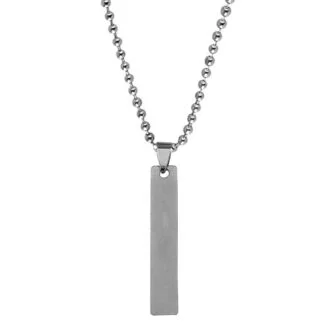 Personalised Long Bar Pendant Custom Necklace Gift