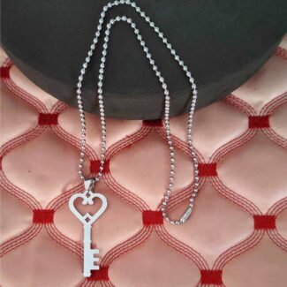 Key Pendant Heart Necklace