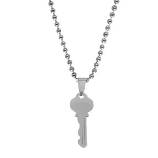 Sterling Silver Key to My Heart Charm Necklace Gift