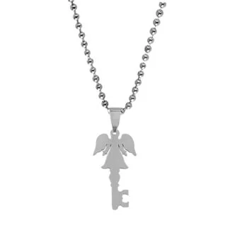 Designer Key Silver Stainless Steel Pendant Necklace Gift