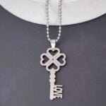 Silver Key Necklace Gift