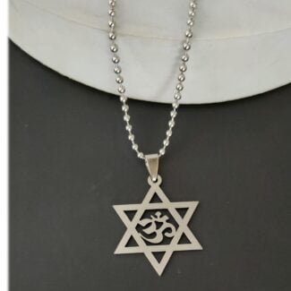 Om Silver Stainless Steel Pendant