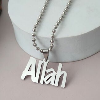 Allah Text Letter Necklace Gift