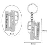 Personalized Vehicle Keychain With Custom Messages Gift For Boys And Men’s