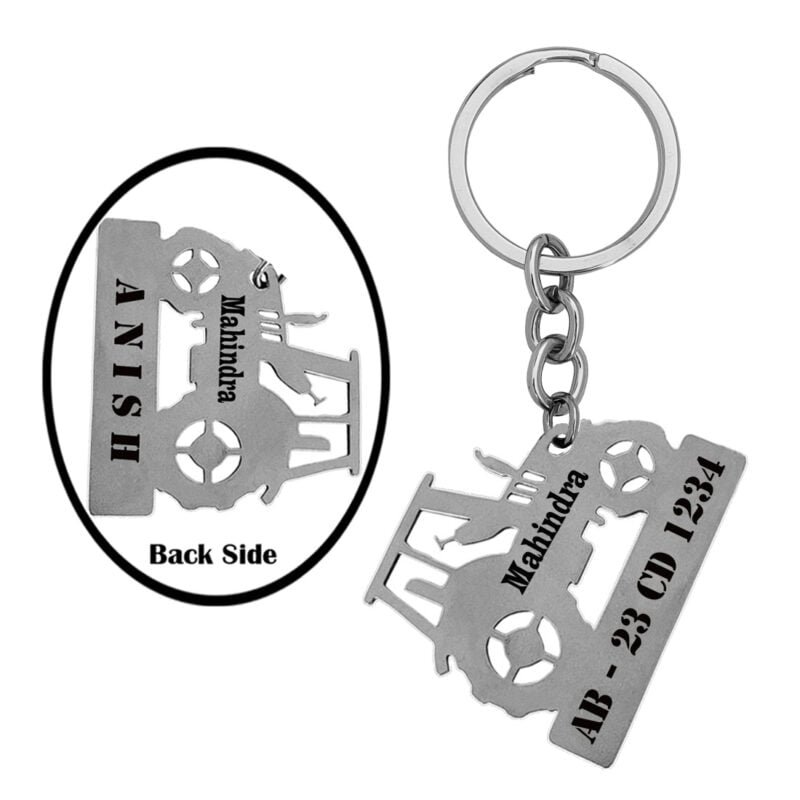 Personalized Tractor Name Plate Keychain