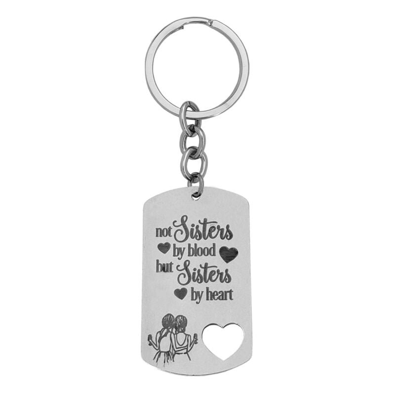 Personalised Sisters Custom Message Keychain