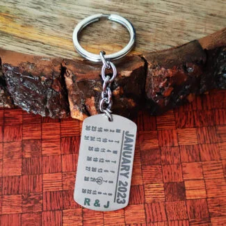 Personalized Calendar Keychain Gift
