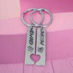 Personalised Dad Mom Keychain