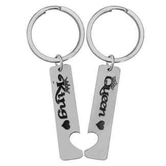 Personalised King And Queen Bar Custom Name Keychain