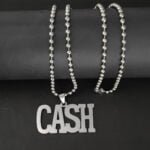 Hip Hop Cash Word Pendant Necklace Gift