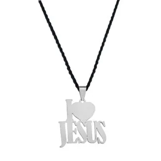 I Love Jesus Cross Necklace Gift