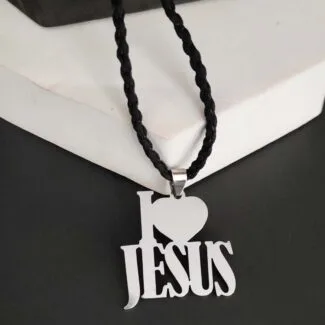 I Love Jesus Cross Necklace Gift