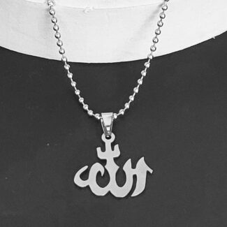 Religious-Allah-Prayer-Islamic-Muslim-Jewelry-Silver-Stainless-Steel-Pendant Necklace
