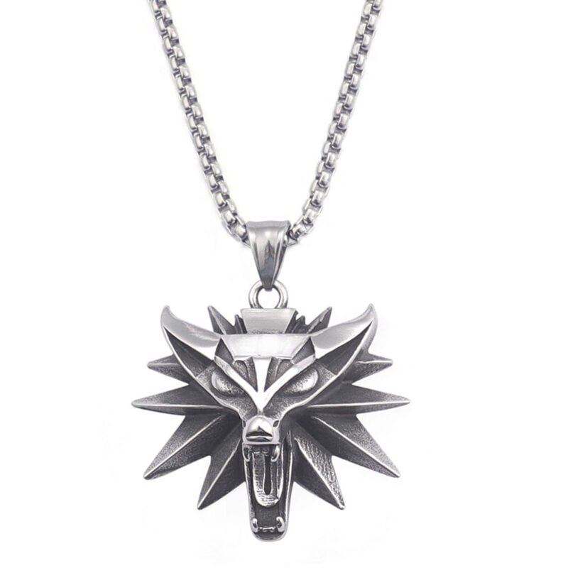 Men's Norse Mythology Wolf Necklace Animal Gift