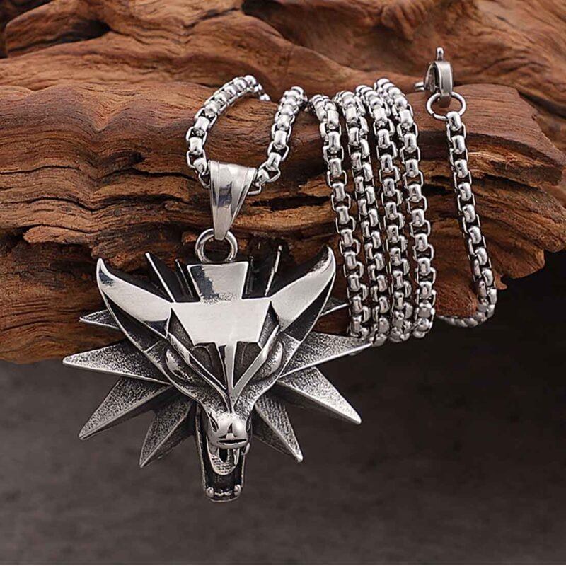 Men’s Norse Mythology Wolf Necklace Animal Gift