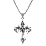Flame Religious Christ Cross Necklace Gift