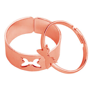 Butterfly Shape Openable Ring For Couple Gift