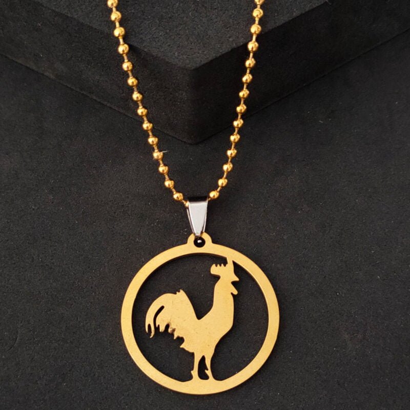 Round Shape Rooster Necklace