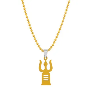 Lord Shiva Trishul Shivling Necklace Gift