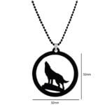 Bikers Jewelry Wolf Necklace