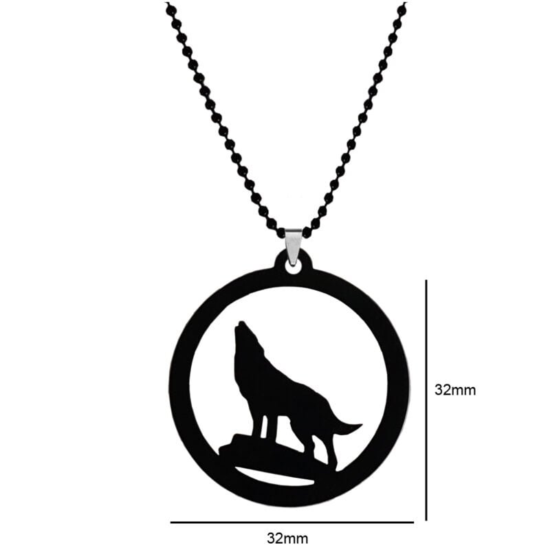 Bikers Jewelry Wolf Necklace