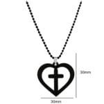 Heart Shape Cross Necklace Gift